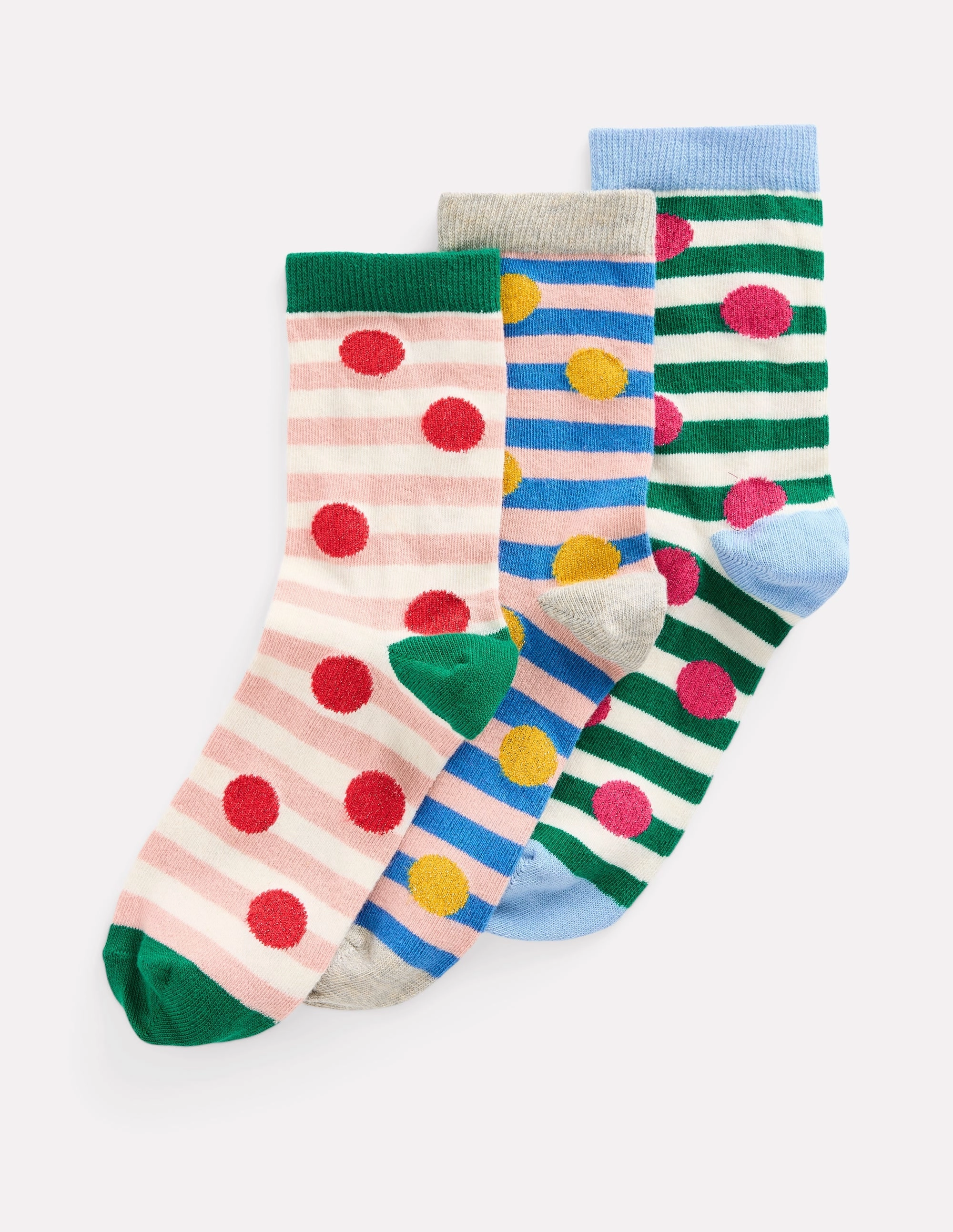 3 Pack Sparkle Socks-Spot Socks