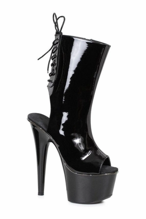 709-GEORGETTE LED Platform  | Black Patent