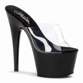 7 Inch Heel ADORE-701 Clear-Black