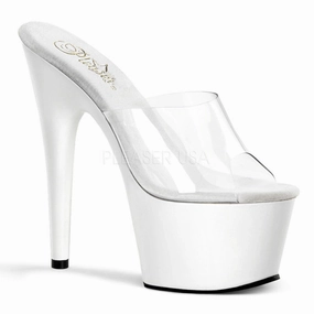 7 Inch Heel ADORE-701 Clear-White