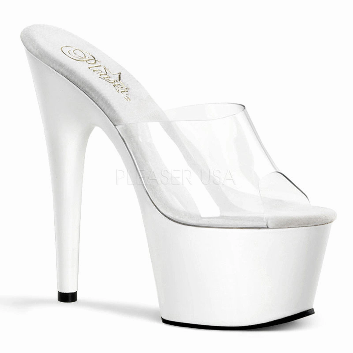 7 Inch Heel ADORE-701 Clear-White