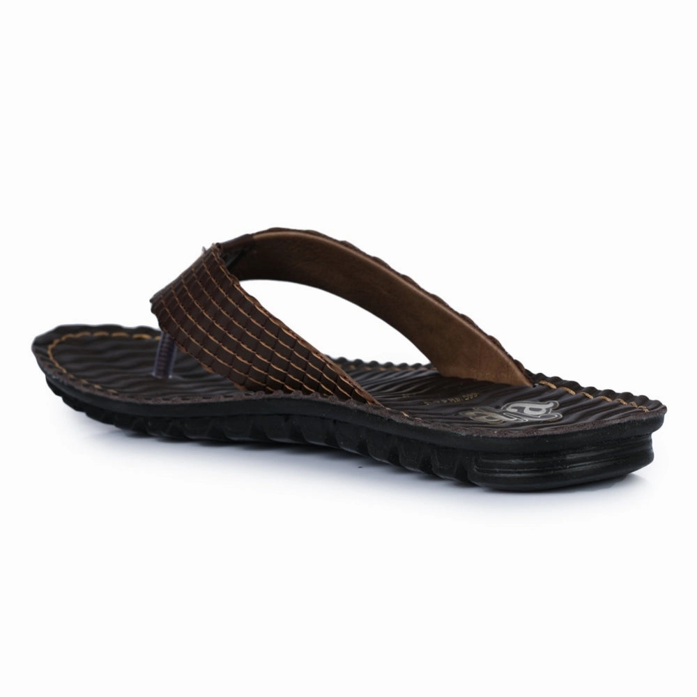 A-HA Brown Casual Slippers For Men 2137-11 By Liberty