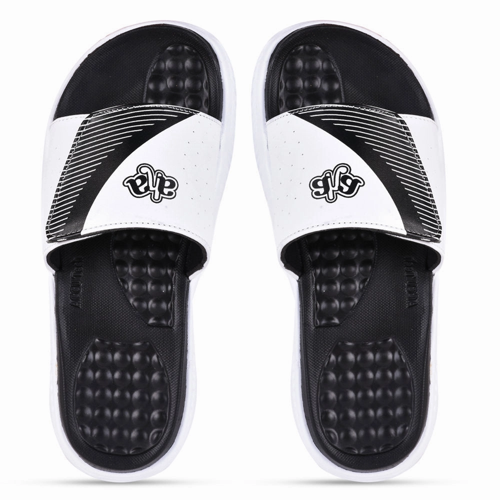 A-HA By Liberty White Slides For Men STAMINA-25