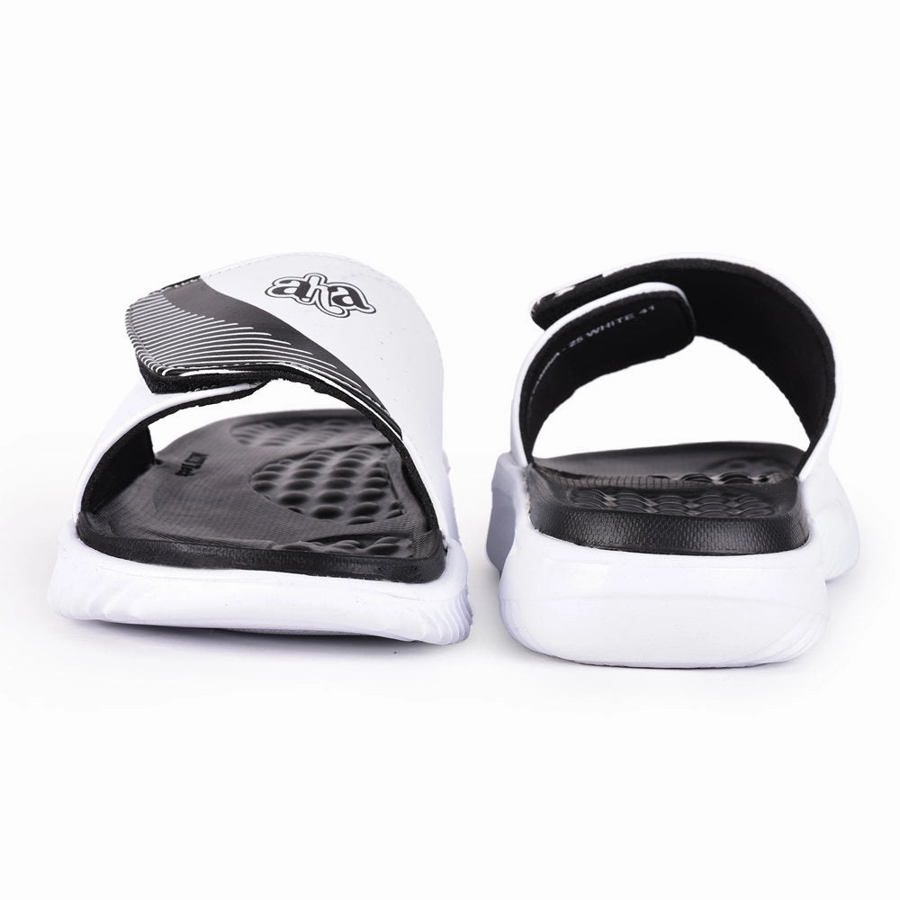 A-HA By Liberty White Slides For Men STAMINA-25