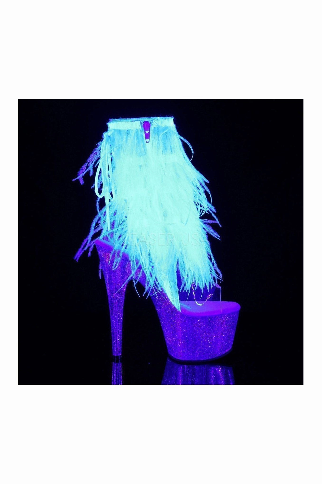 ADORE-1017MFF Platform Boot  | Clear Vinyl