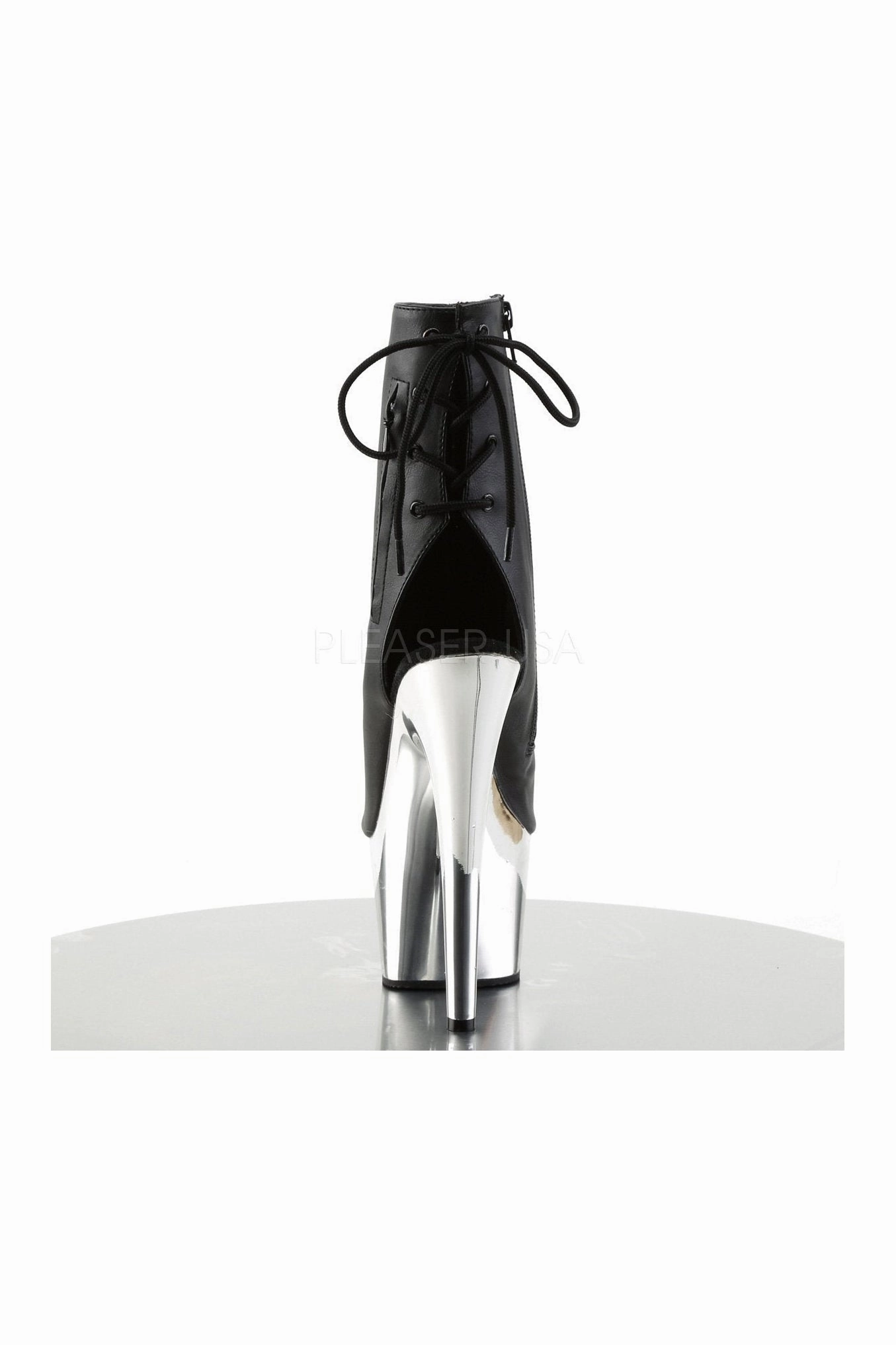 ADORE-1018 Platform Boot  | Black Faux Leather