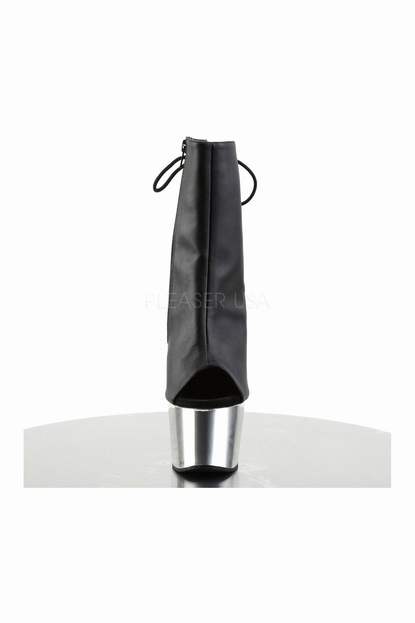 ADORE-1018 Platform Boot  | Black Faux Leather