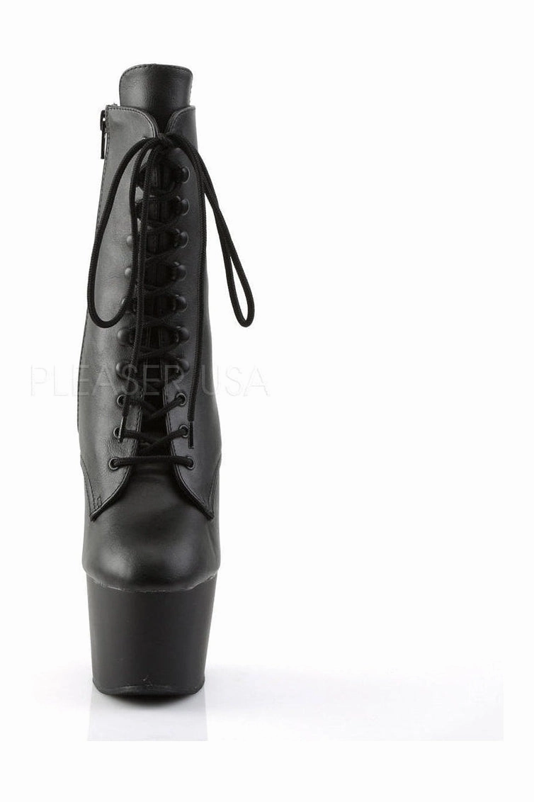 ADORE-1020 Platform Boot  | Black Faux Leather