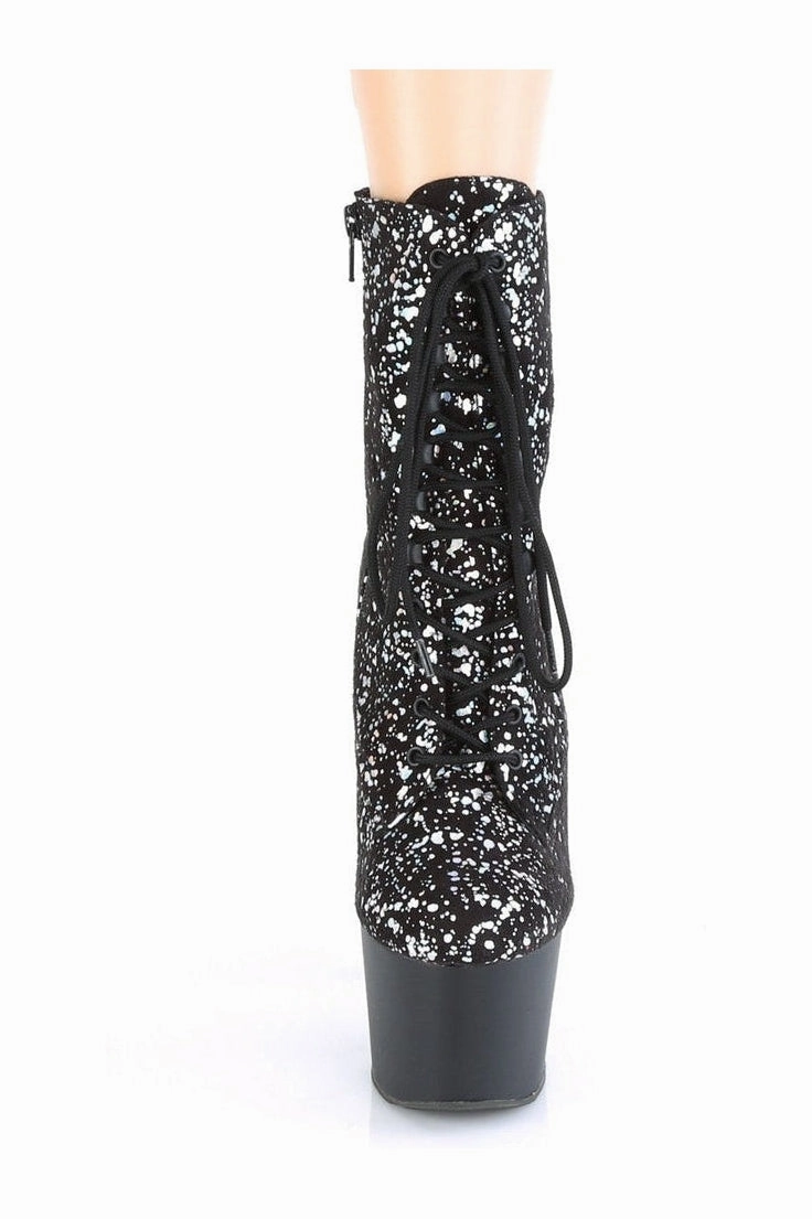 ADORE-1020SPLAT Exotic Boot | Black Velvet