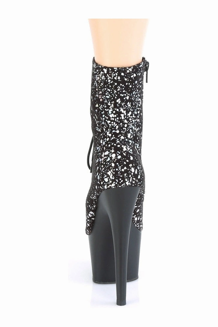 ADORE-1020SPLAT Exotic Boot | Black Velvet