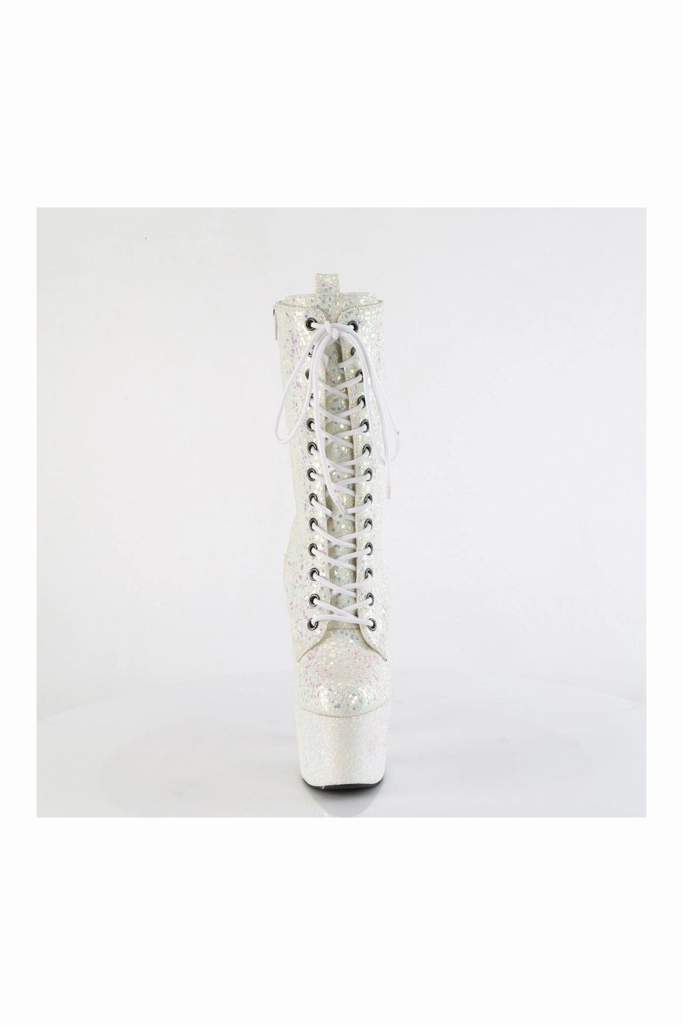 ADORE-1040-IG White Glitter Ankle Boot