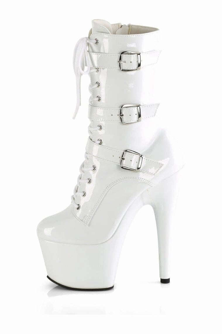 ADORE-1043 White Patent Ankle Boot