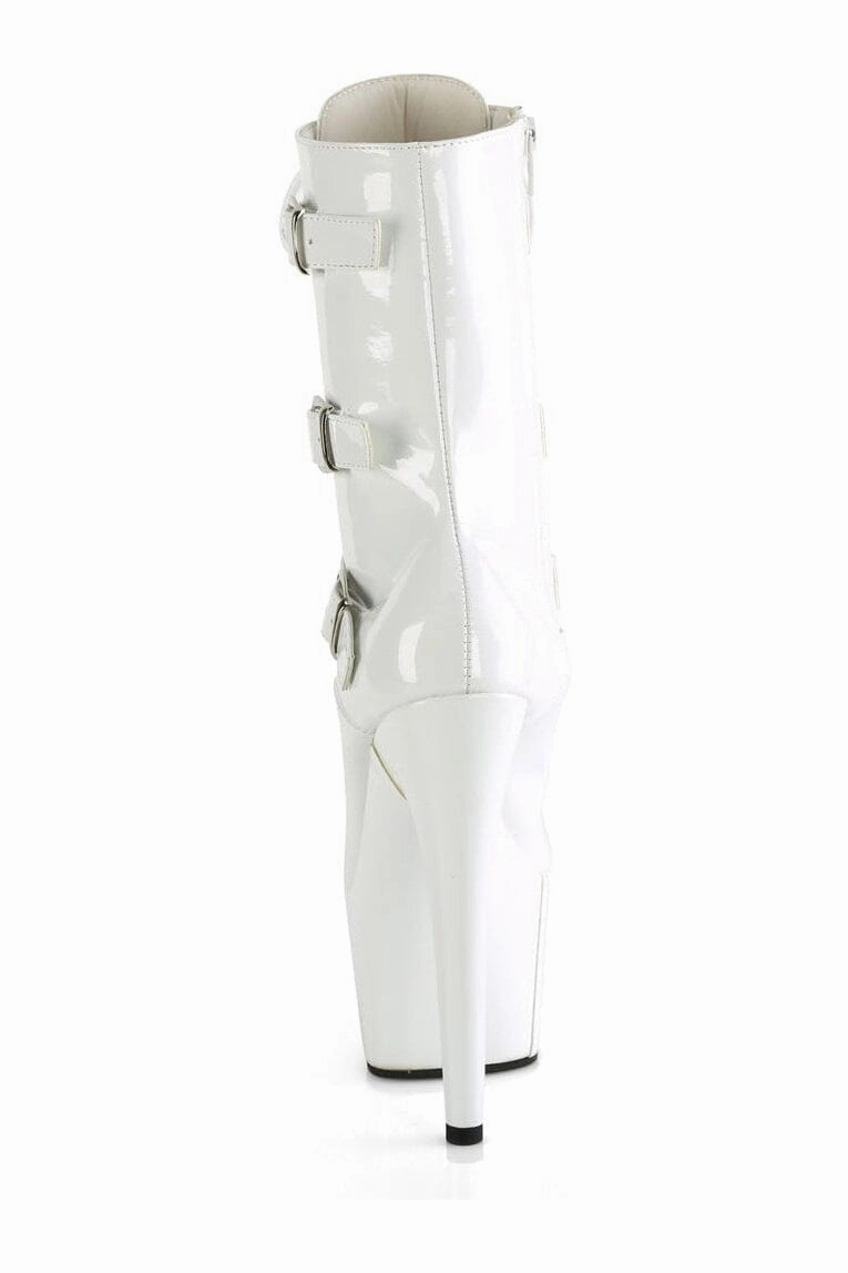 ADORE-1043 White Patent Ankle Boot