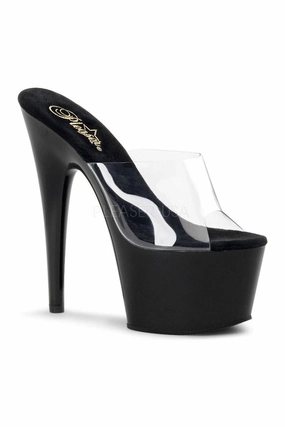 ADORE-701 Platform Slide  | Black Vinyl