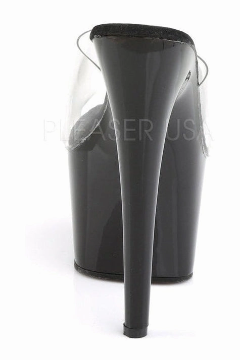 ADORE-701 Platform Slide  | Black Vinyl