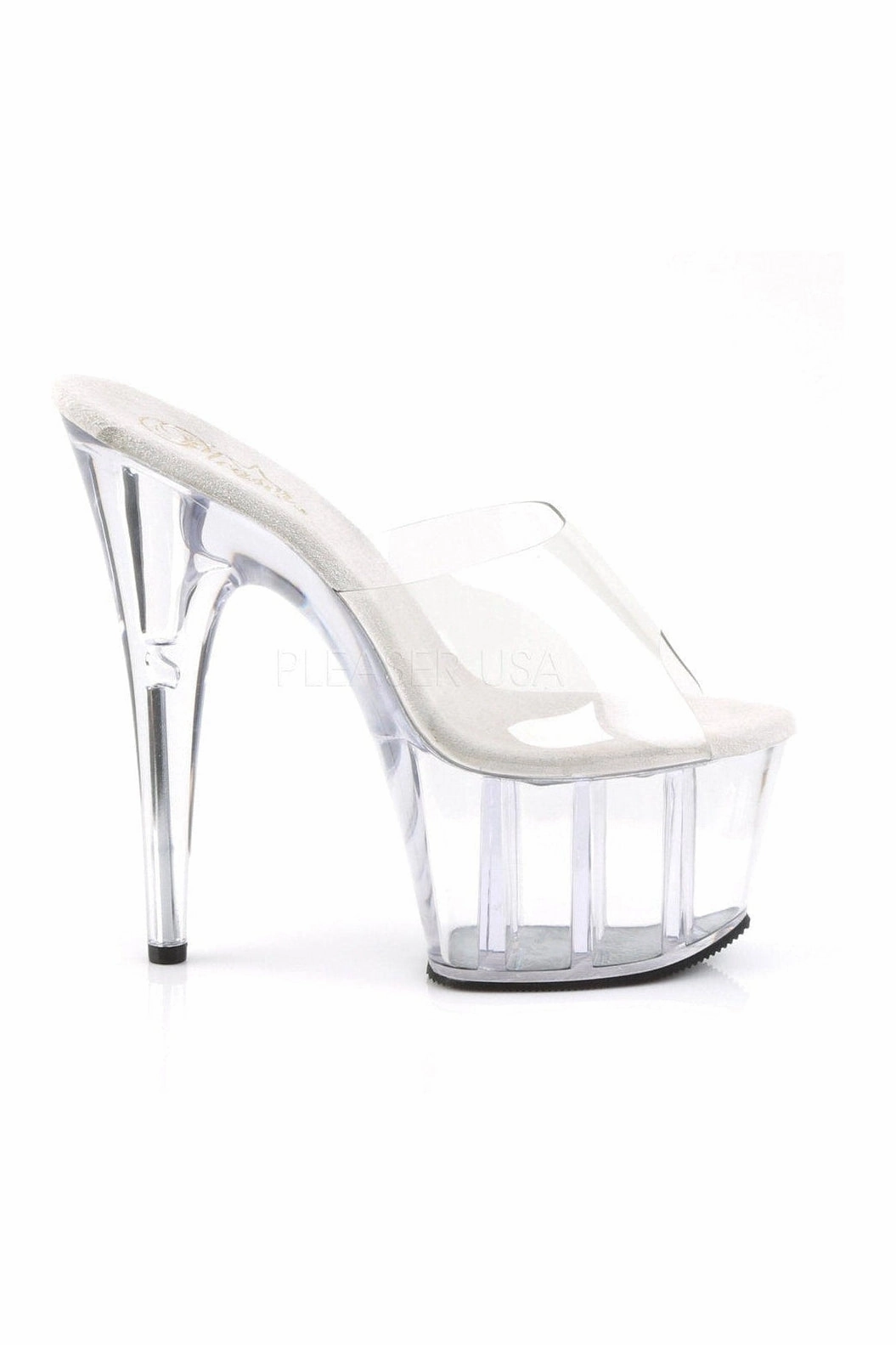 ADORE-701 Platform Slide  | Clear Vinyl