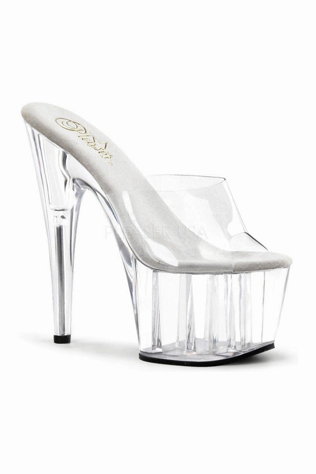 ADORE-701 Platform Slide  | Clear Vinyl
