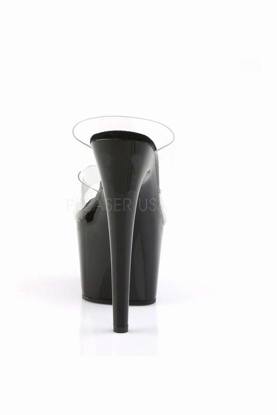 ADORE-702 Platform Slide  | Black Vinyl
