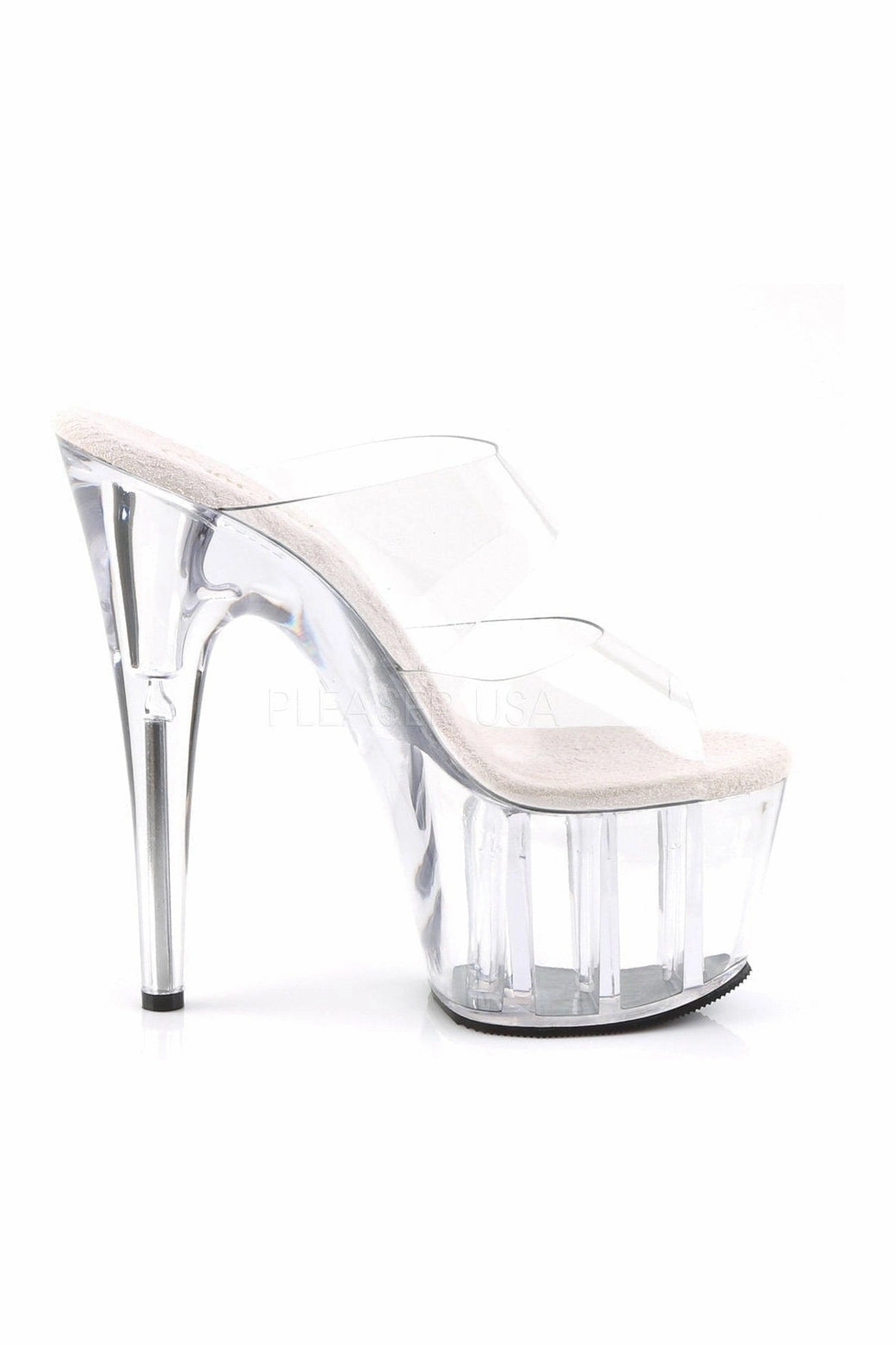 ADORE-702 Platform Slide  | Clear Vinyl