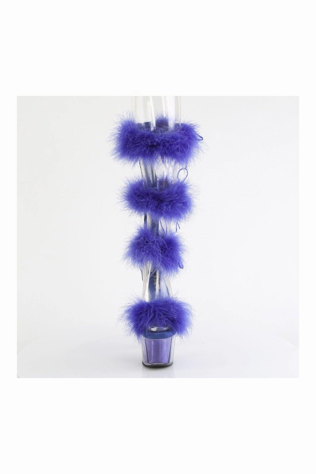 ADORE-728F Clear Marabou Sandal
