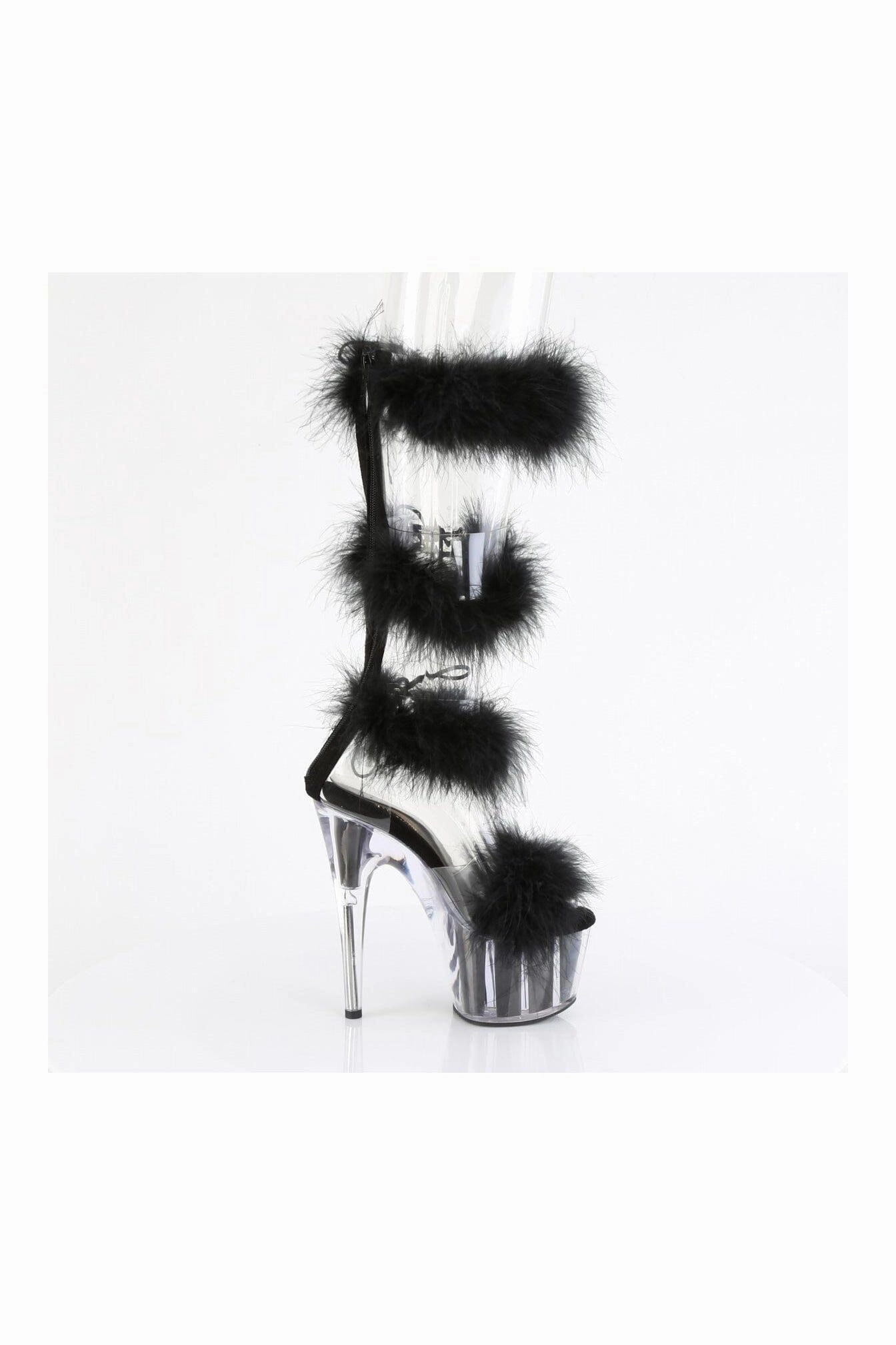 ADORE-728F Clear Marabou Sandal