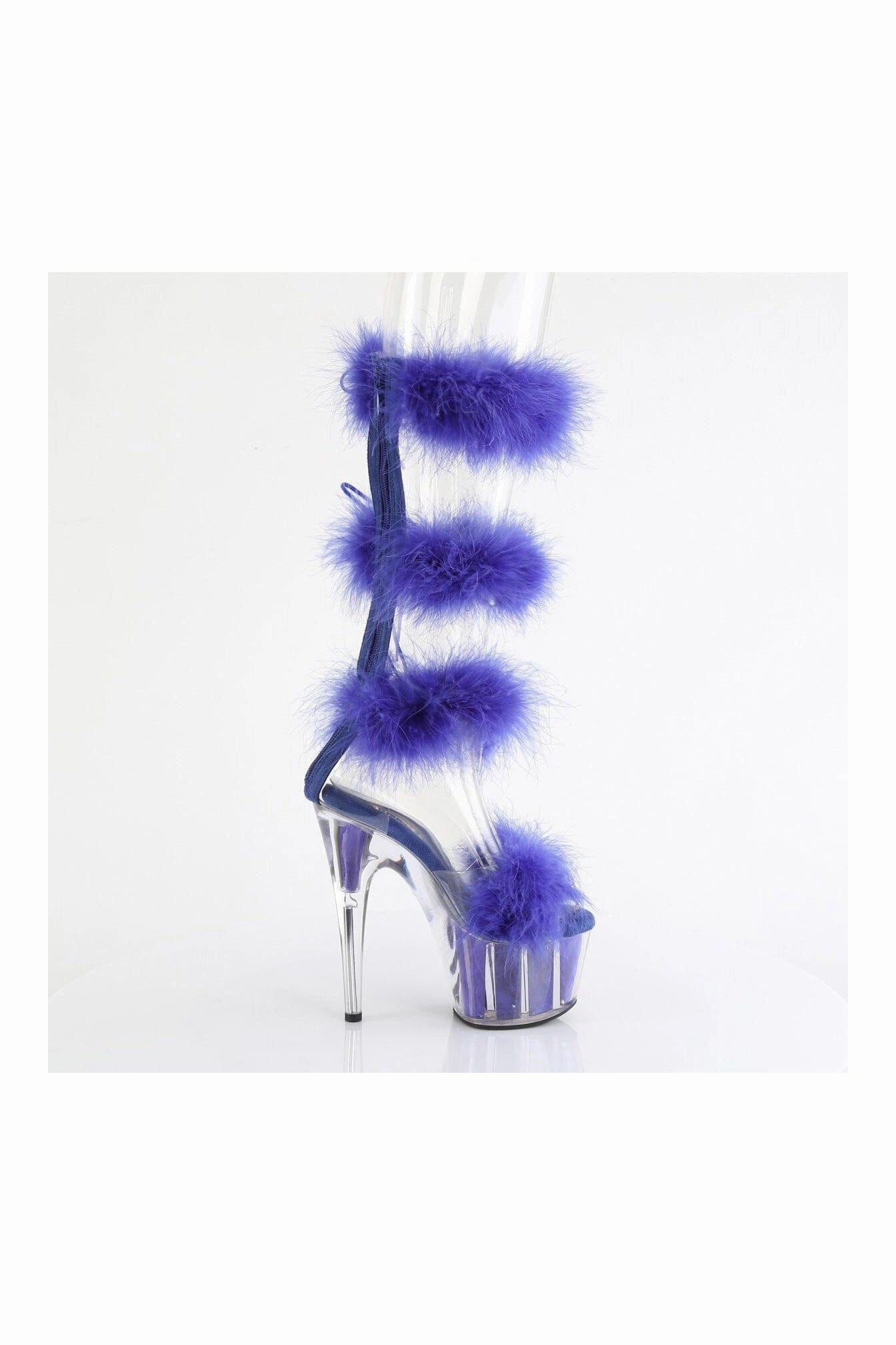 ADORE-728F Clear Marabou Sandal