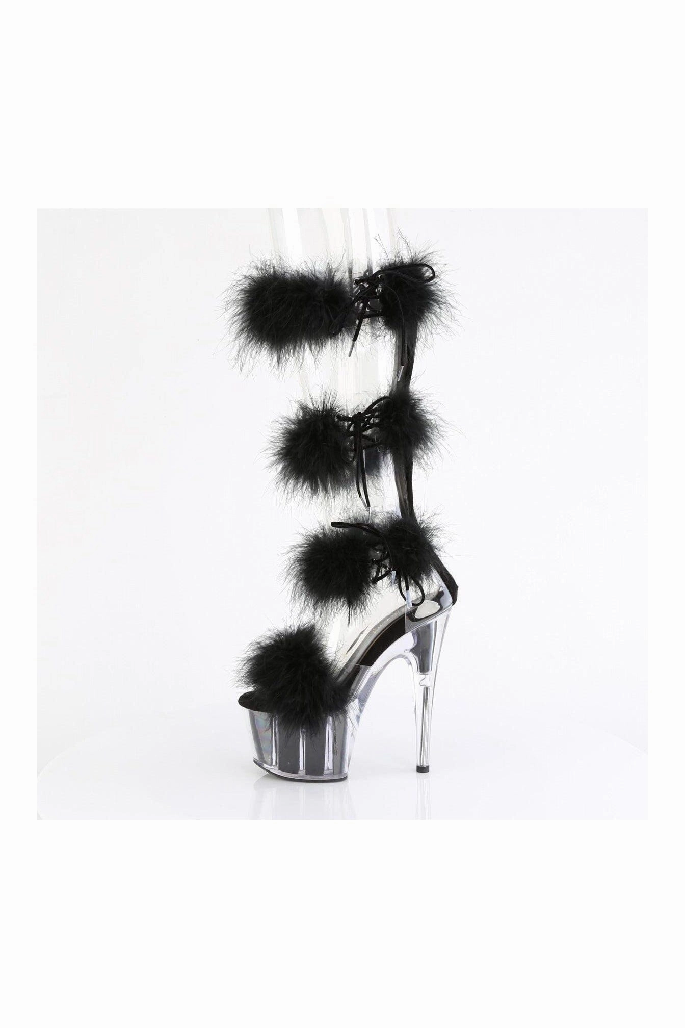 ADORE-728F Clear Marabou Sandal
