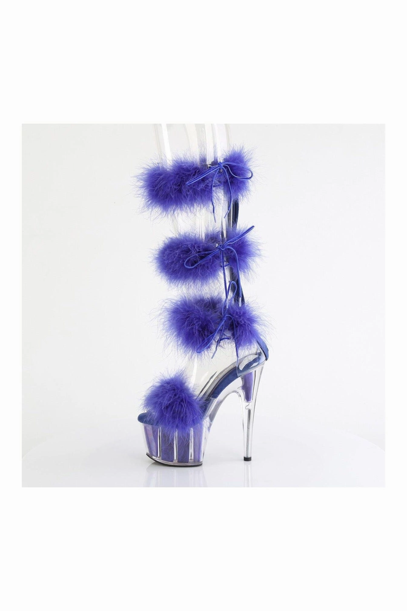 ADORE-728F Clear Marabou Sandal
