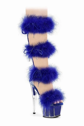 ADORE-728F Clear Marabou Sandal