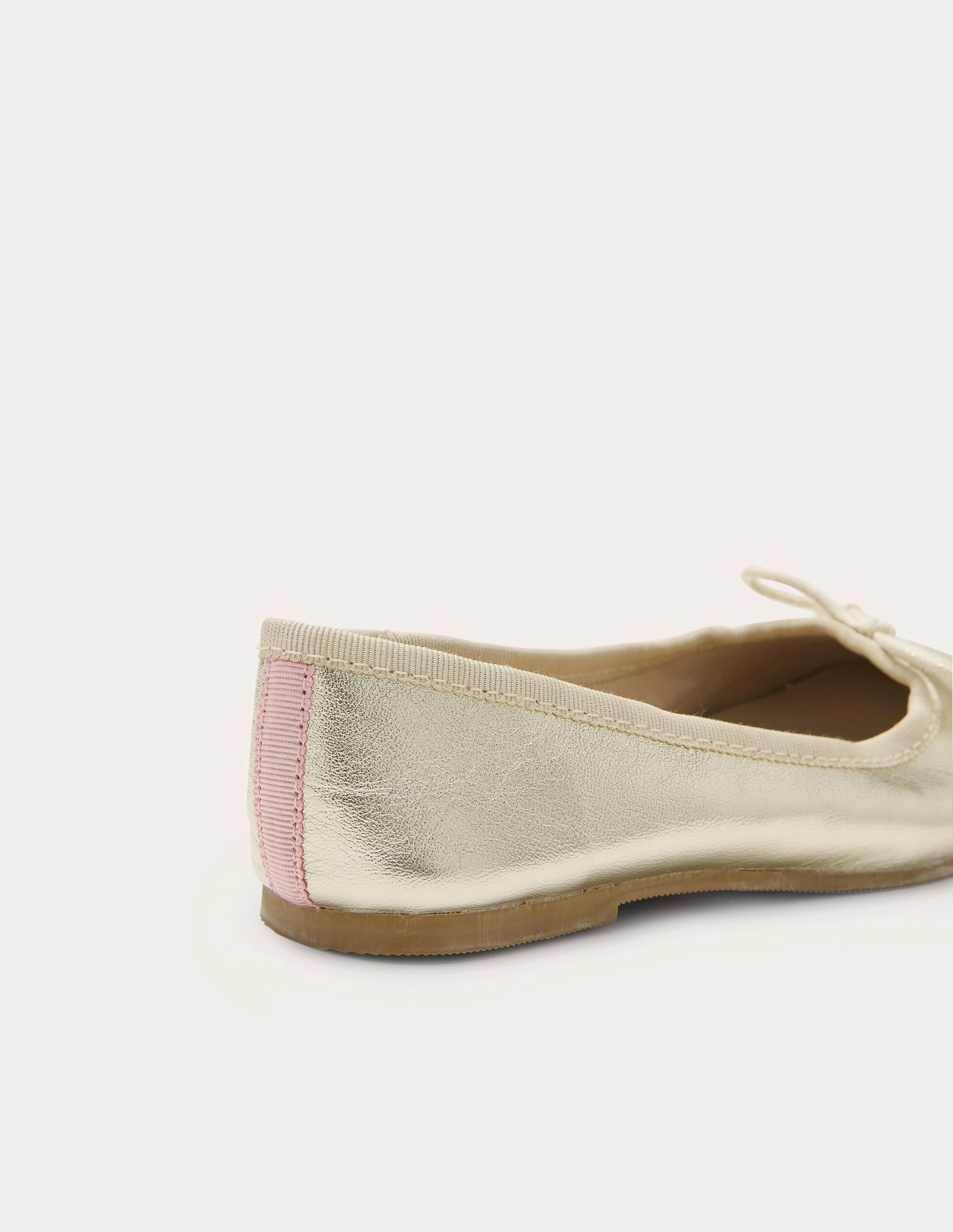 Ballet Flats-Gold Sparkle Leather