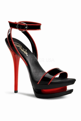 BLONDIE-631-2 Platform Sandal  | Black Patent
