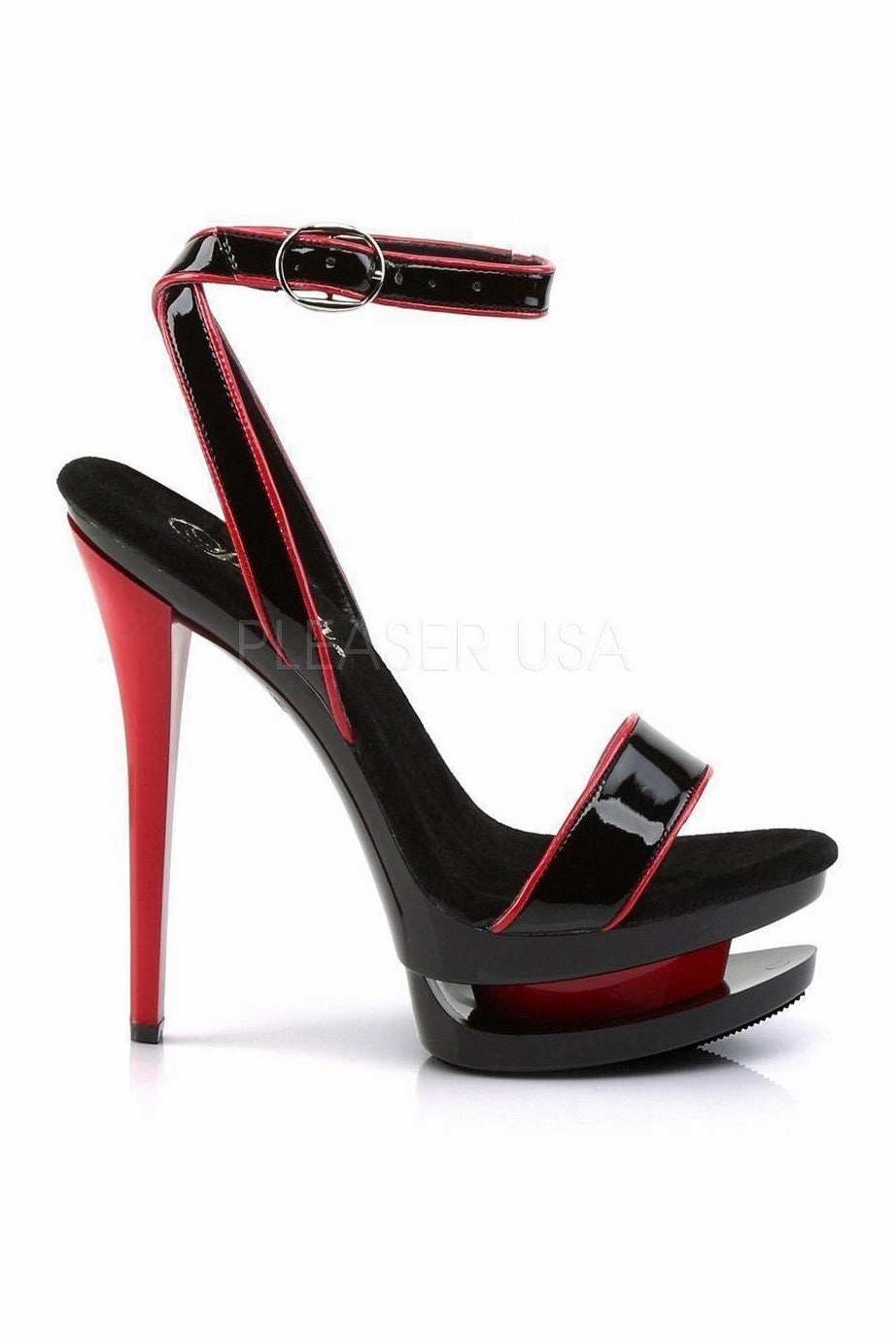 BLONDIE-631-2 Platform Sandal  | Black Patent