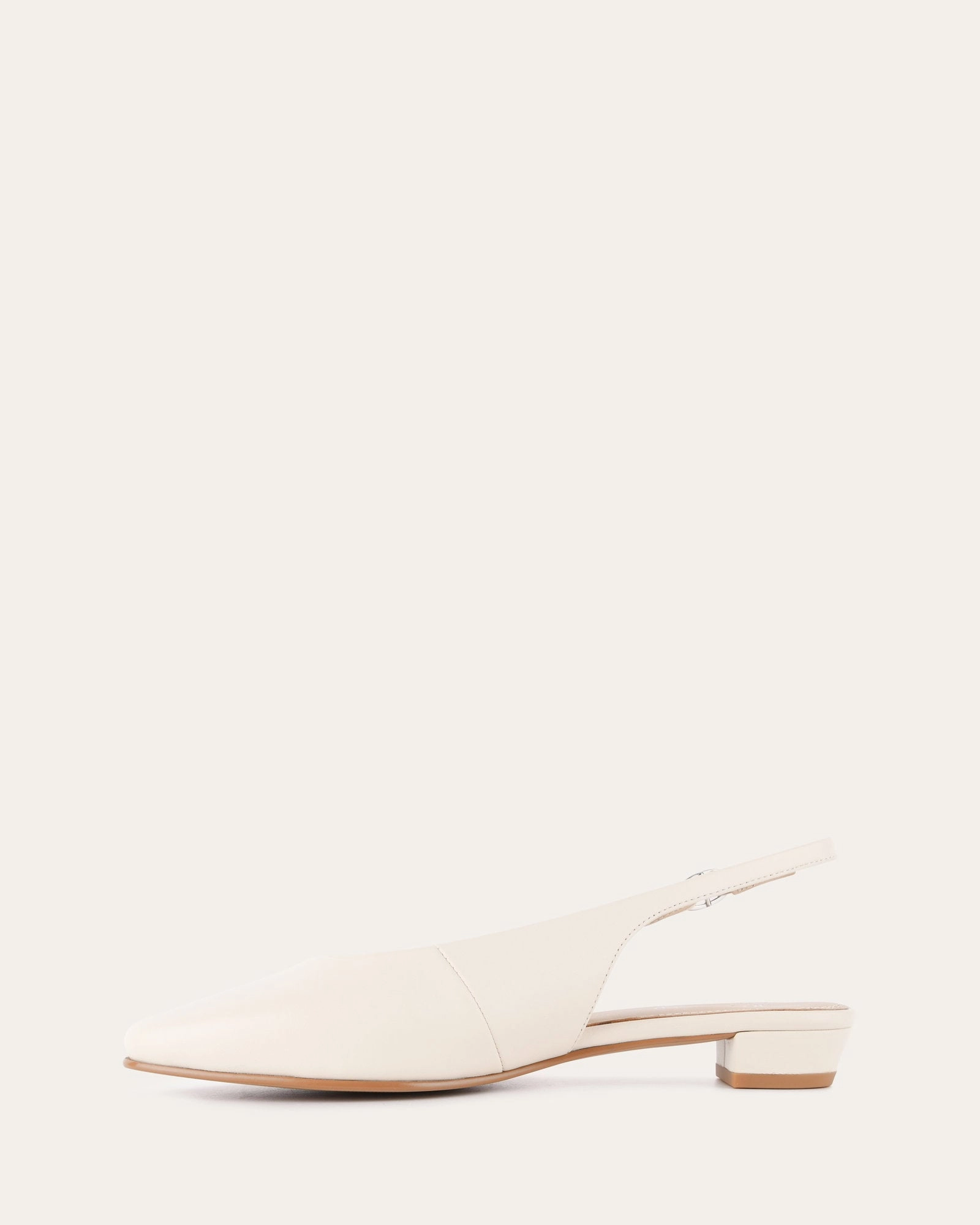 BRYCE DRESS FLATS OFF WHITE LEATHER