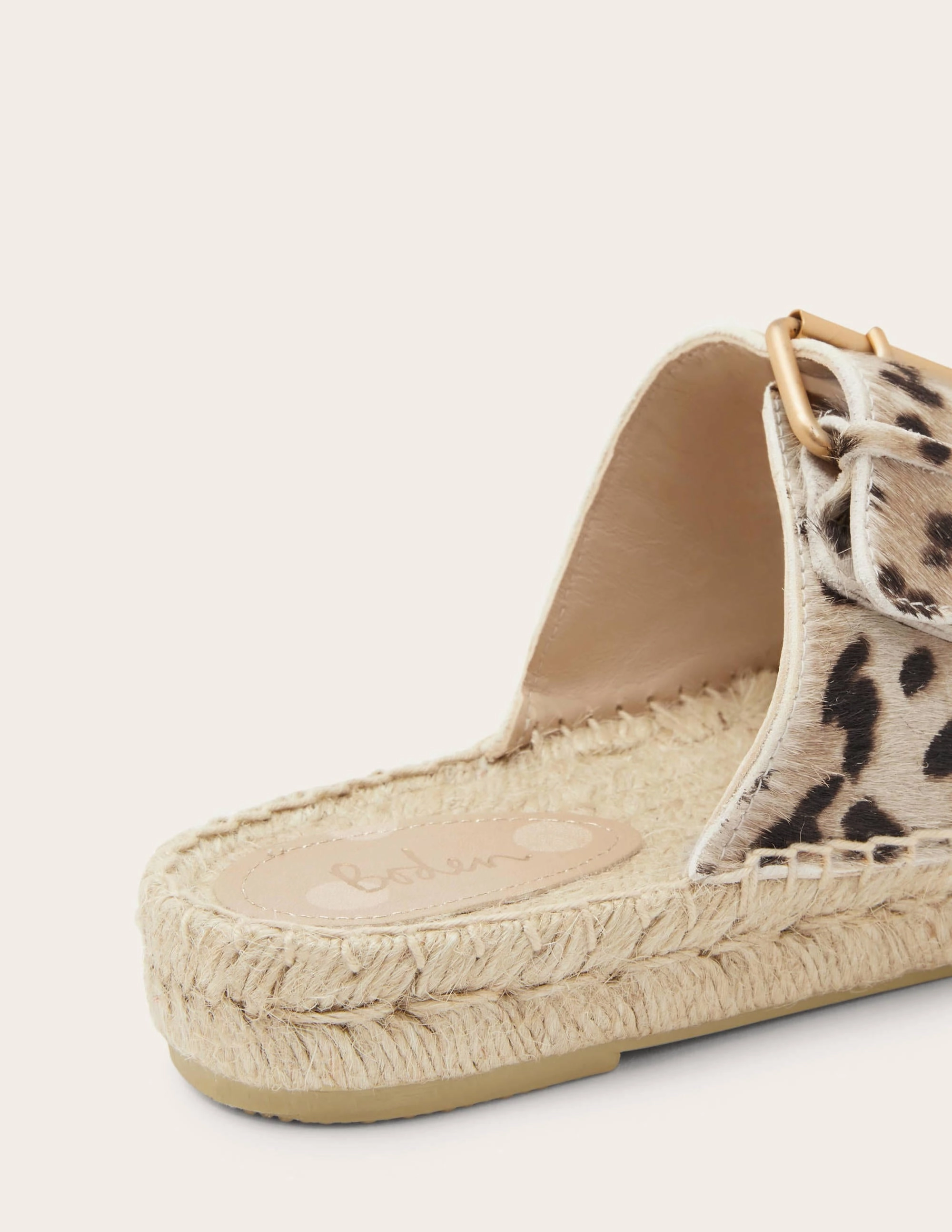 Buckle Espadrille Sandals-Neutral Leopard