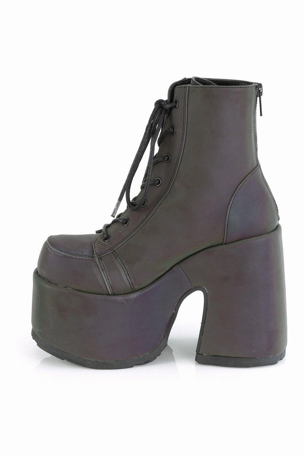 CAMEL-203 Ankle Boot | Green Faux Leather
