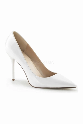 CLASSIQUE-20 Pump  | White Patent