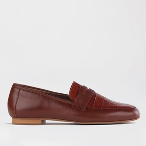 Croc Penny Loafer in Chestnut Multi - 12587