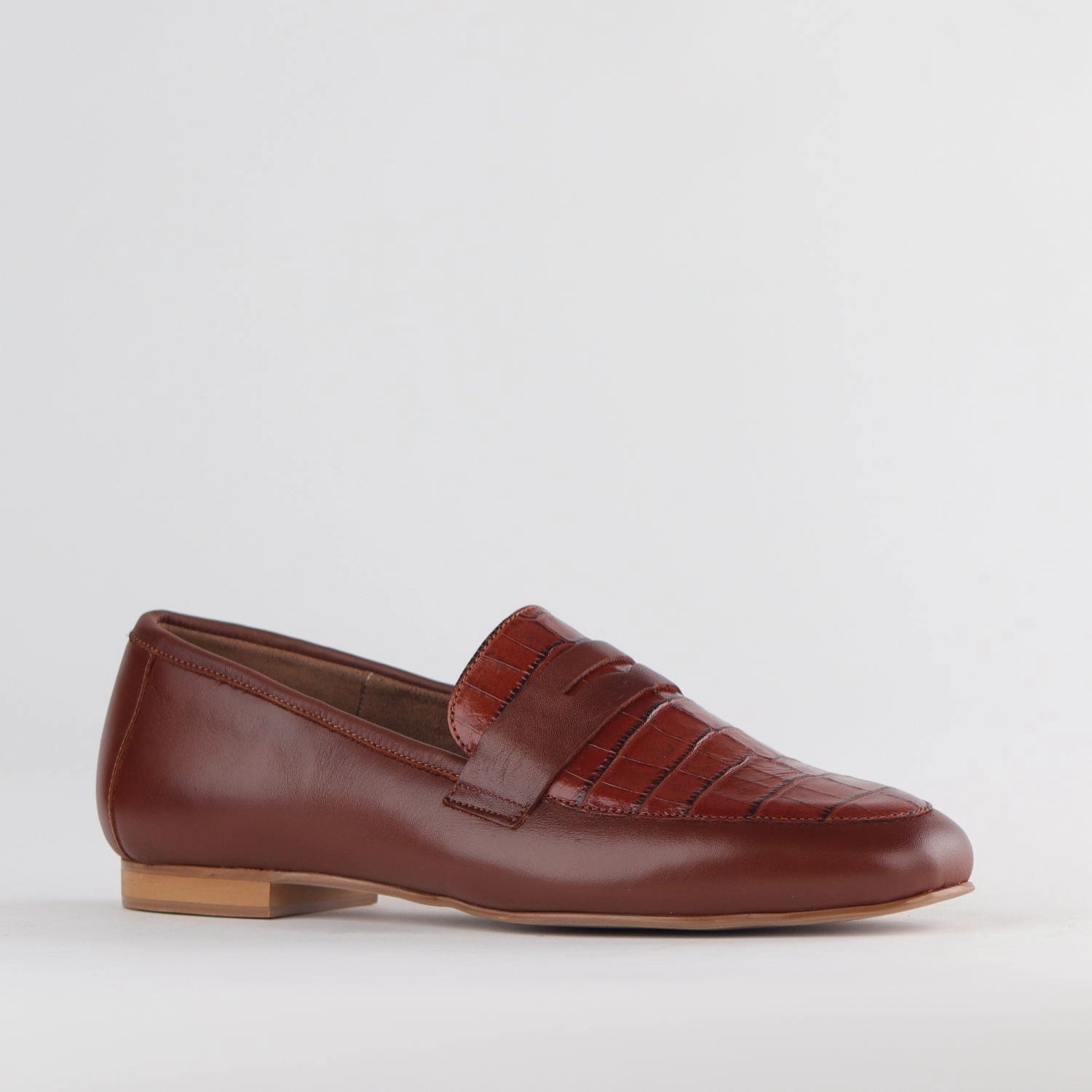 Croc Penny Loafer in Chestnut Multi - 12587