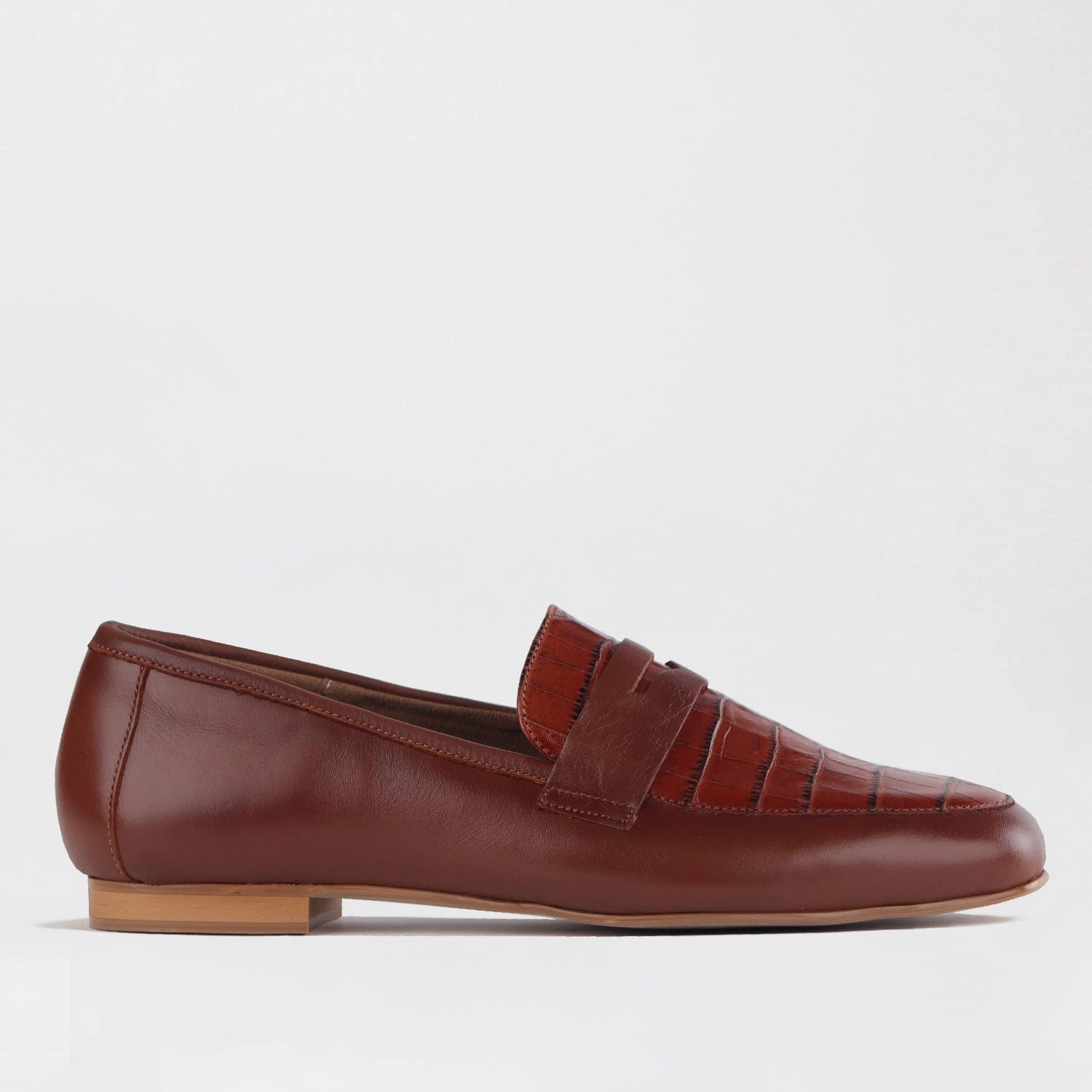 Croc Penny Loafer in Chestnut Multi - 12587