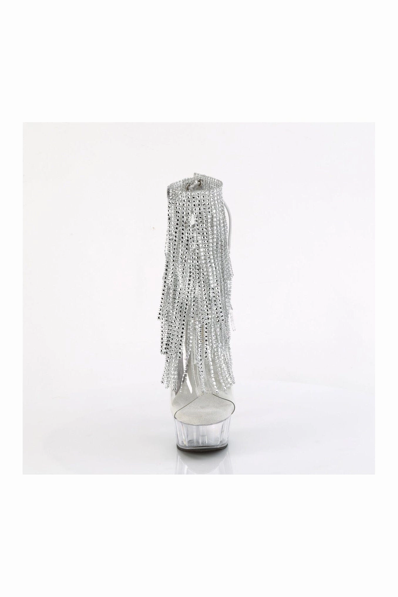 DELIGHT-1017RSF Clear Vinyl Ankle Boot
