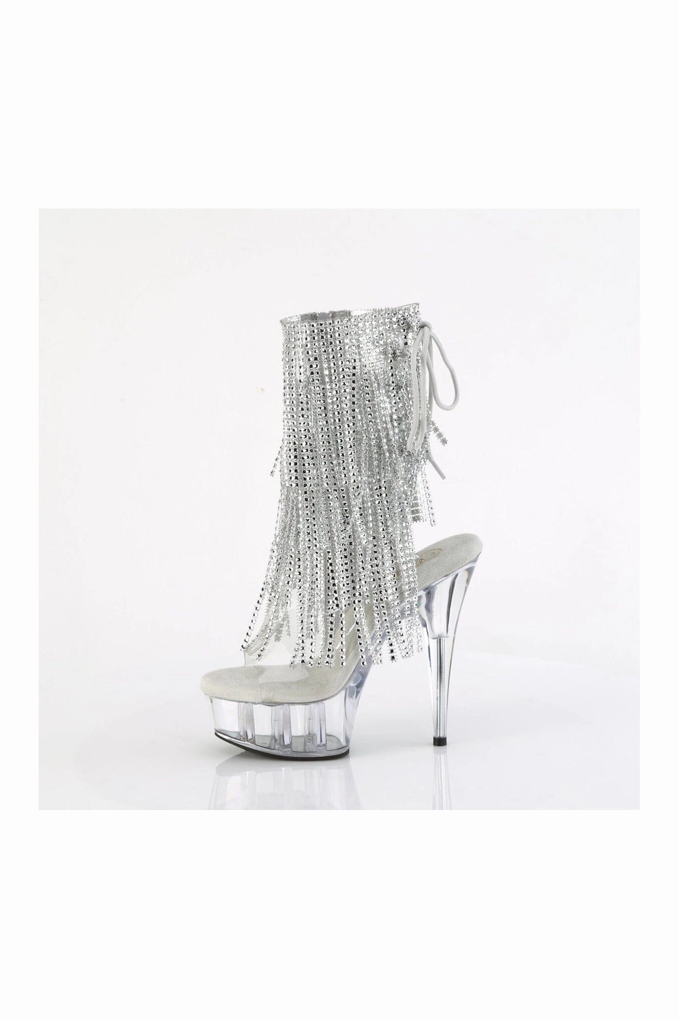 DELIGHT-1017RSF Clear Vinyl Ankle Boot