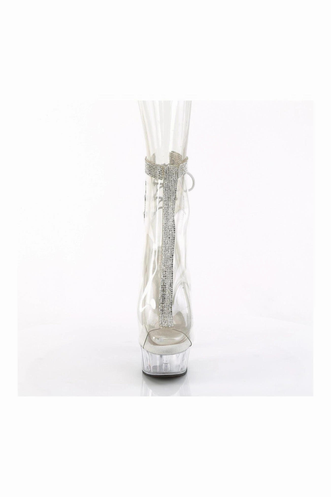 DELIGHT-1018C-2RS Clear Vinyl Ankle Boot