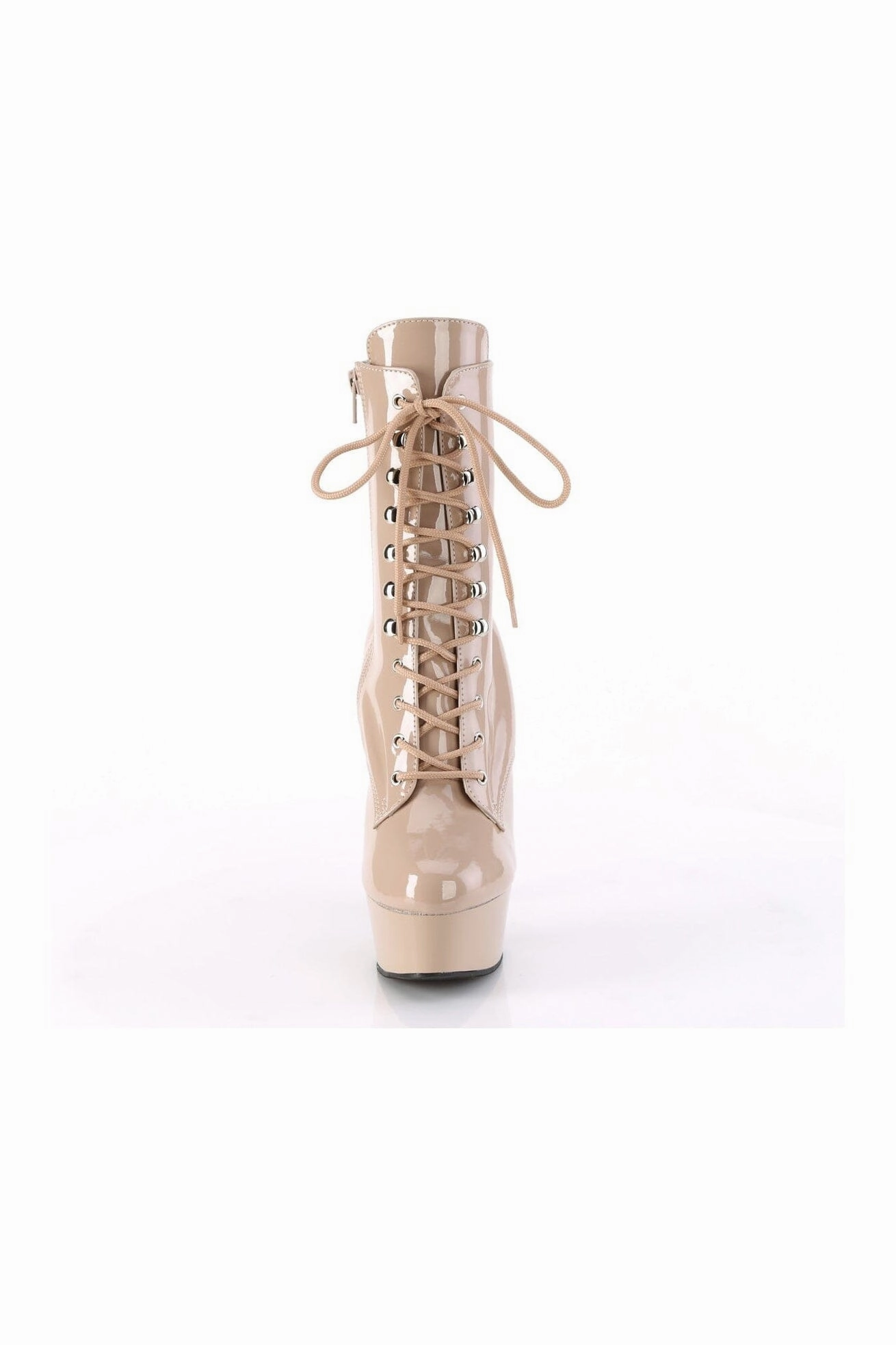 DELIGHT-1020 Nude Patent Ankle Boot