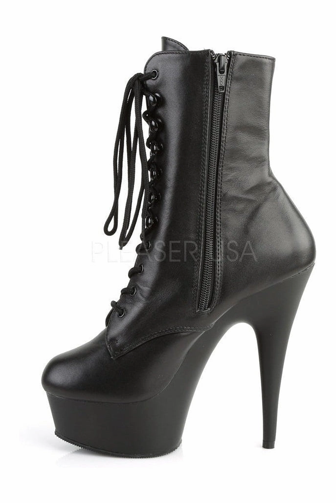 DELIGHT-1020 Platform Boot  | Black Genuine Leather