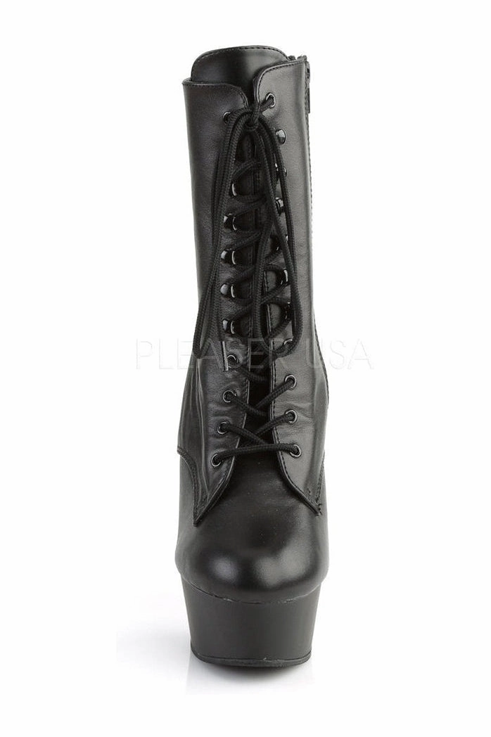 DELIGHT-1020 Platform Boot  | Black Genuine Leather