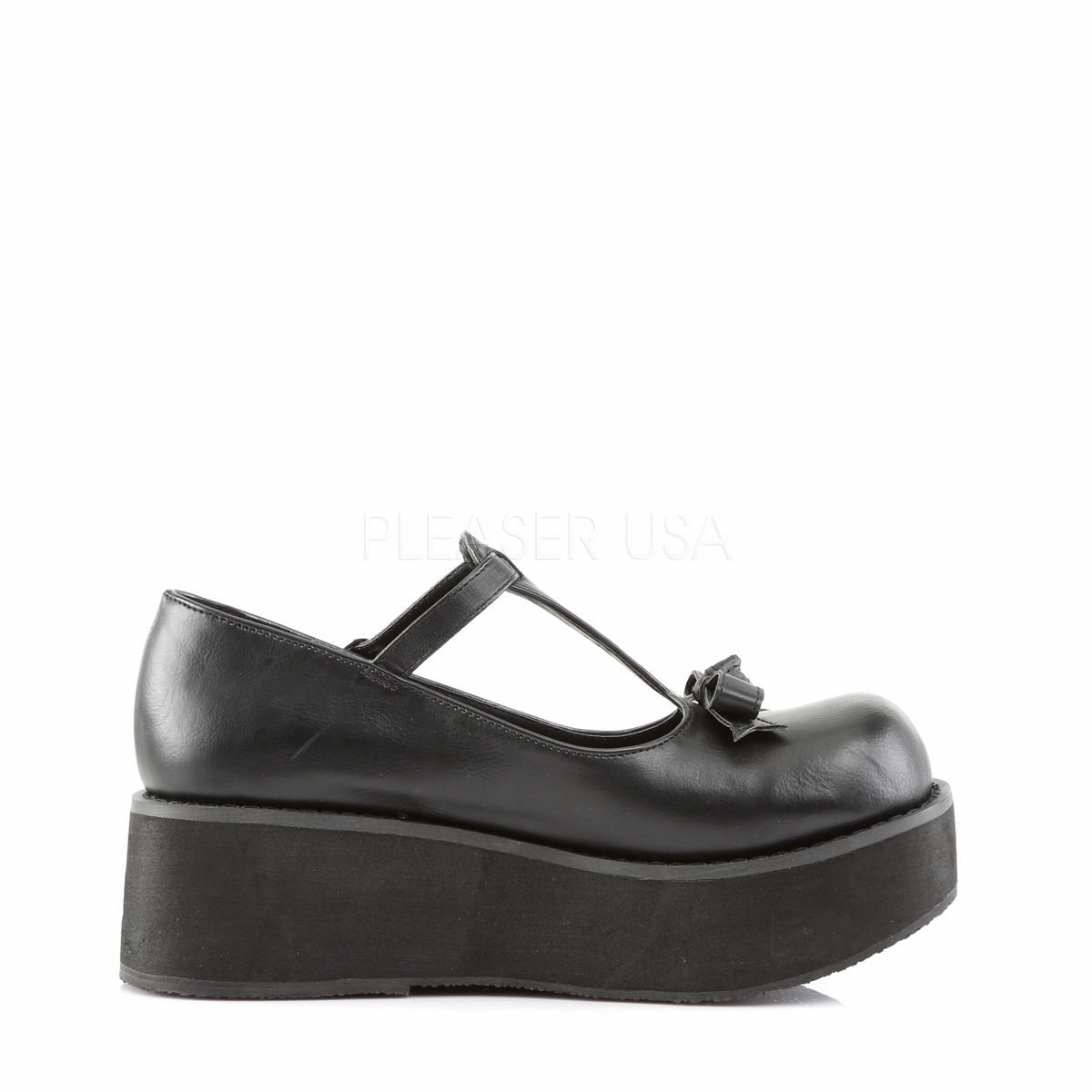 Demonia SPRITE-03 Black Vegan Leather Shoes
