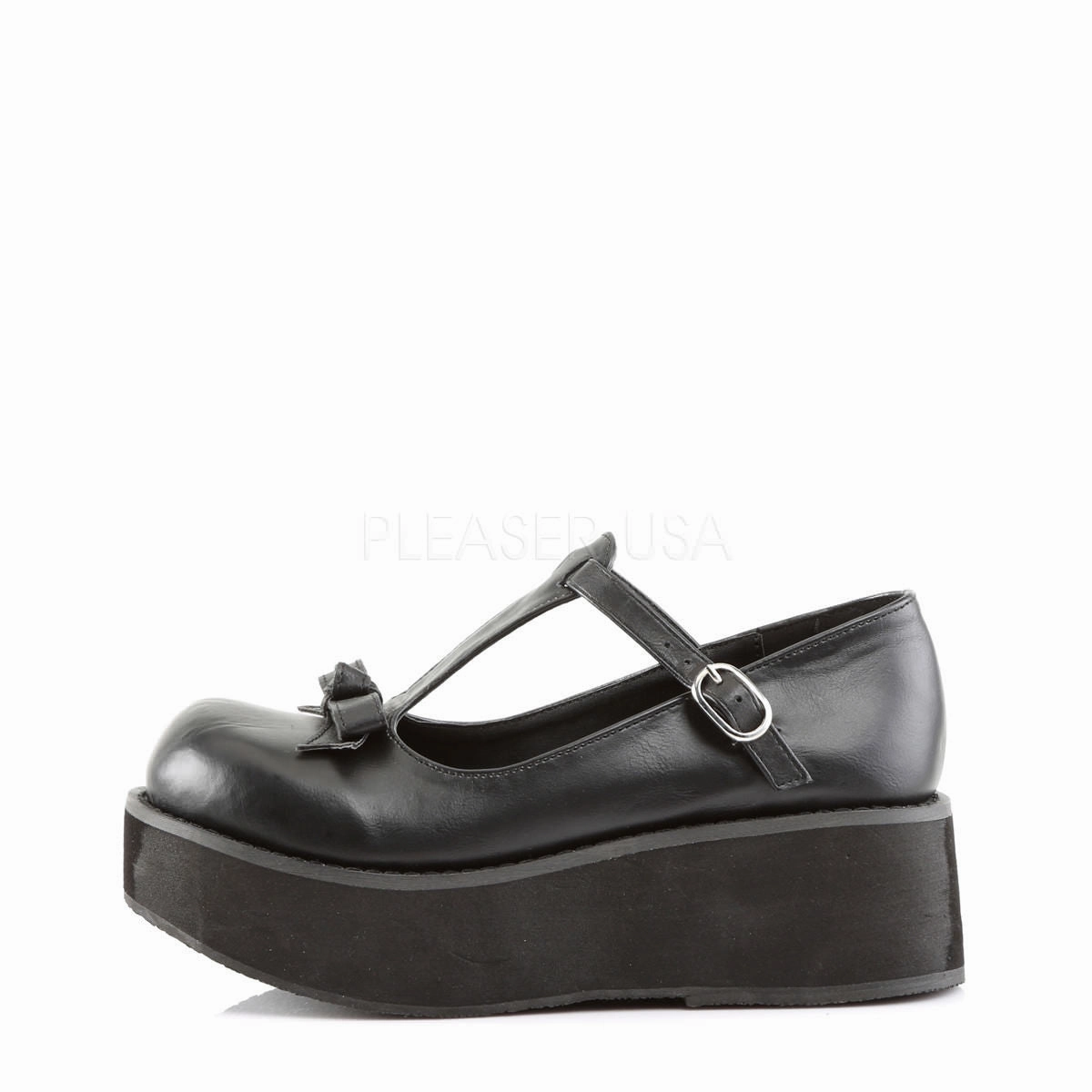 Demonia SPRITE-03 Black Vegan Leather Shoes