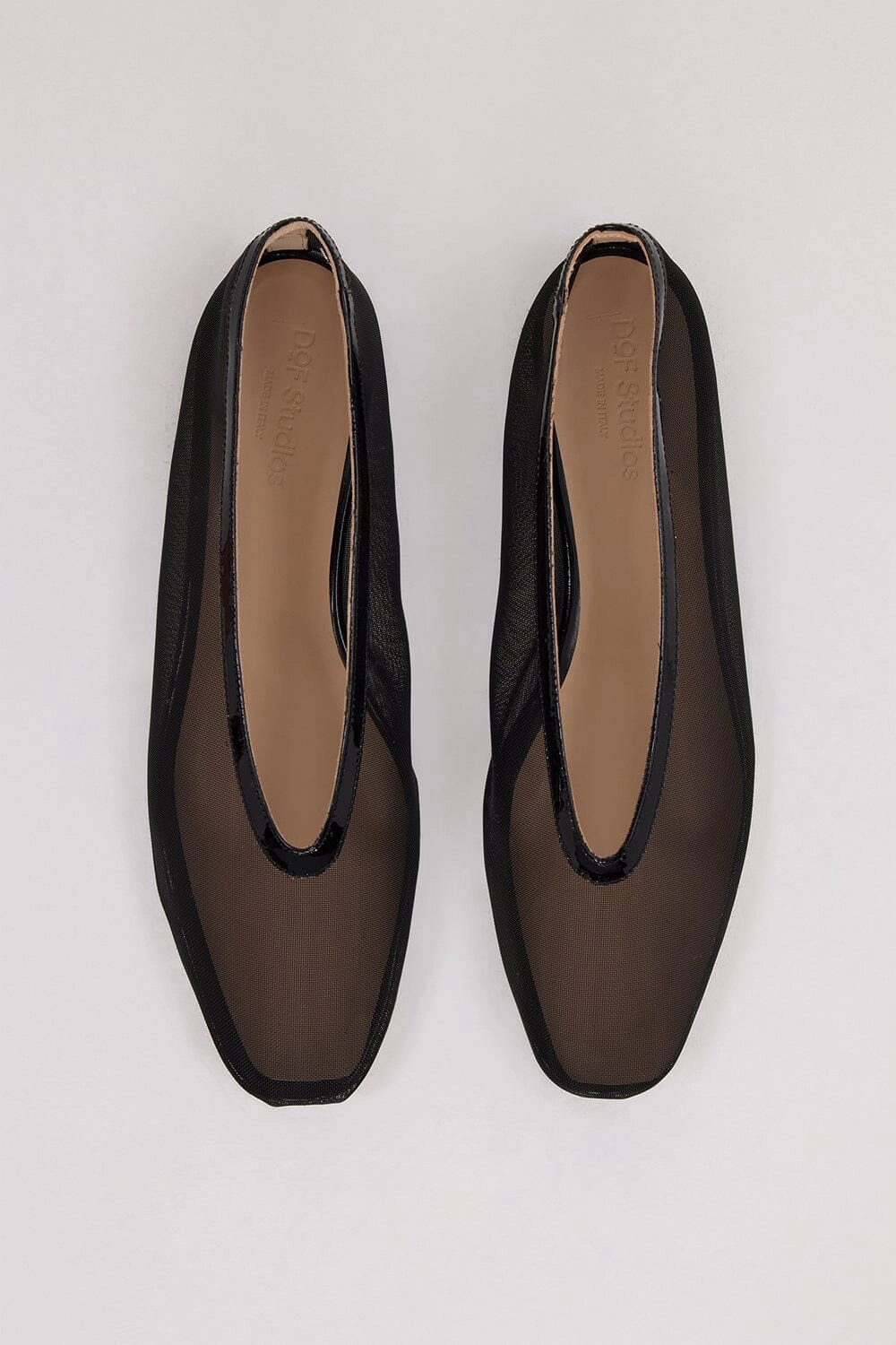 DOF STUDIOS MAISON BLACK MESH BALLET FLAT