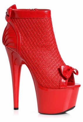 Ellie 709-FRANCESCA 7" Platform Open Toe Ankle Bootie