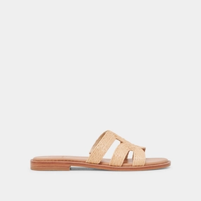 EMON WIDE SANDALS LT NATURAL RAFFIA